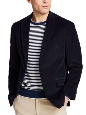 NWT Michael Kors Men's Navy Corduroy Blazer - Classic Tailored Jacket